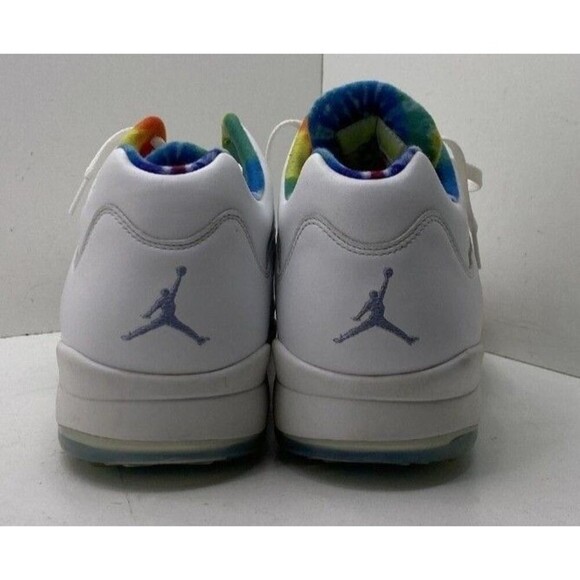 Jordan 5 Retro Low Golf Shoes Mens Size 16 Tie Dye Peace Love Graphic Cleats main image 4